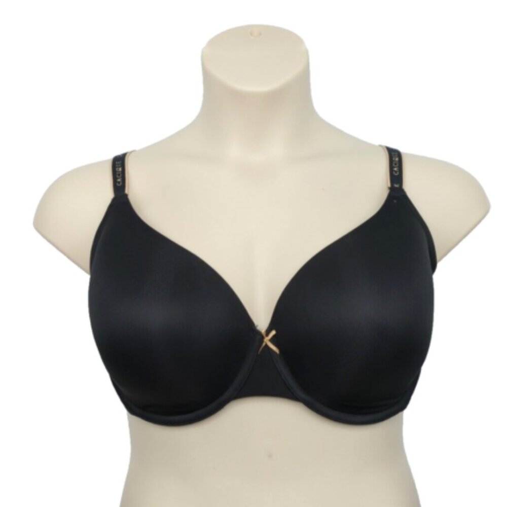 Cacique Lane Bryant Womens Smooth T Shirt Bra Lined U/W Straps 42C Black